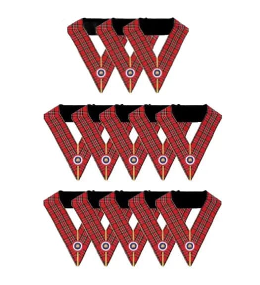 13x Lodge Officers Collars - Royal Standard of Scotland (French style) - Luxe Regalia