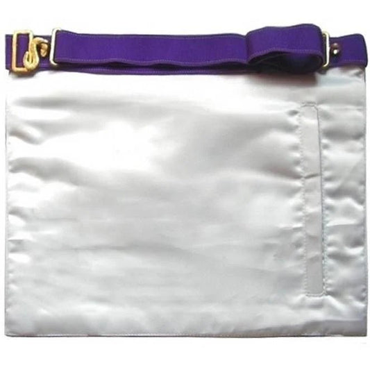 Entered Apprentice Memphis Misraim French Regulation Apron - White - Luxe Regalia