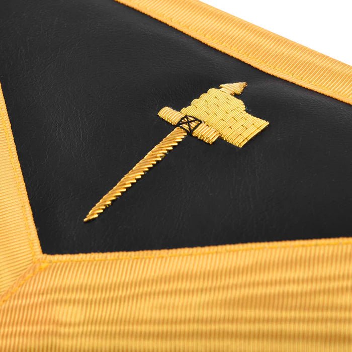 Grand Tiler of Solomon AMD Apron: Hand Embroidery Gold Bullion - Luxe Regalia