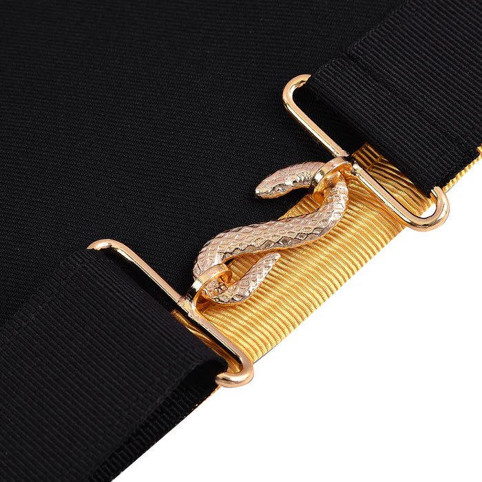 Grand Tiler of Solomon AMD Apron: Hand Embroidery Gold Bullion - Luxe Regalia