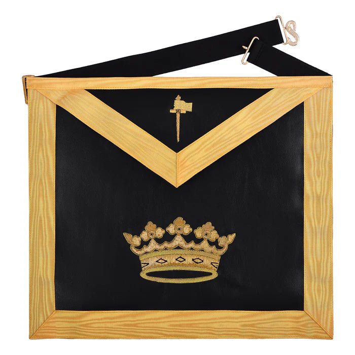 Grand Tiler of Solomon AMD Apron: Hand Embroidery Gold Bullion - Luxe Regalia
