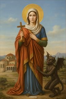 Journal: Saint Marina (Agia Marina) Greek Orthodox Christian Lined Notebook - Luxe Regalia
