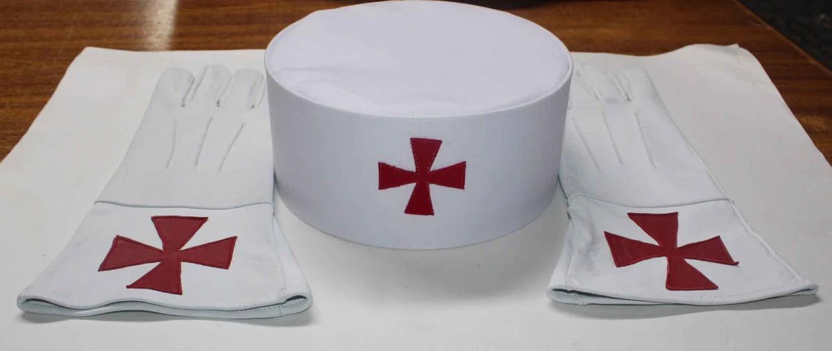 Knights Templar Gloves & Cap - Luxe Regalia