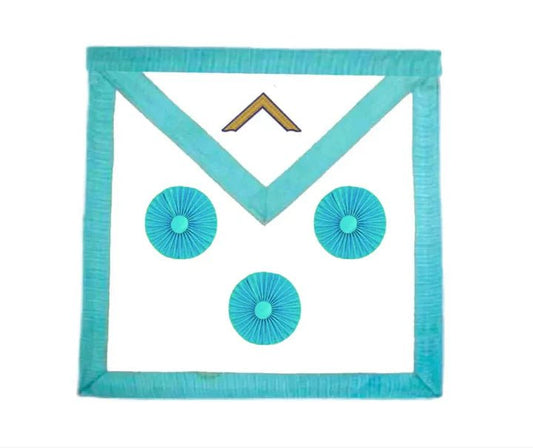 Master Mason Apron - Blue Rosettes - Lodge of St John, Swedish Rite - Luxe Regalia