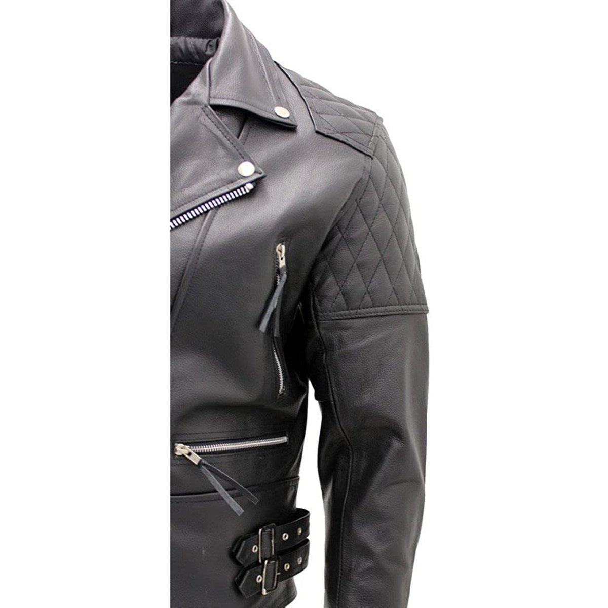 Men’s Biker Black Leather Jacket - Luxe Regalia