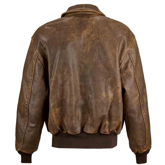 Men’s Leather Mustang Flight Jacket - Luxe Regalia