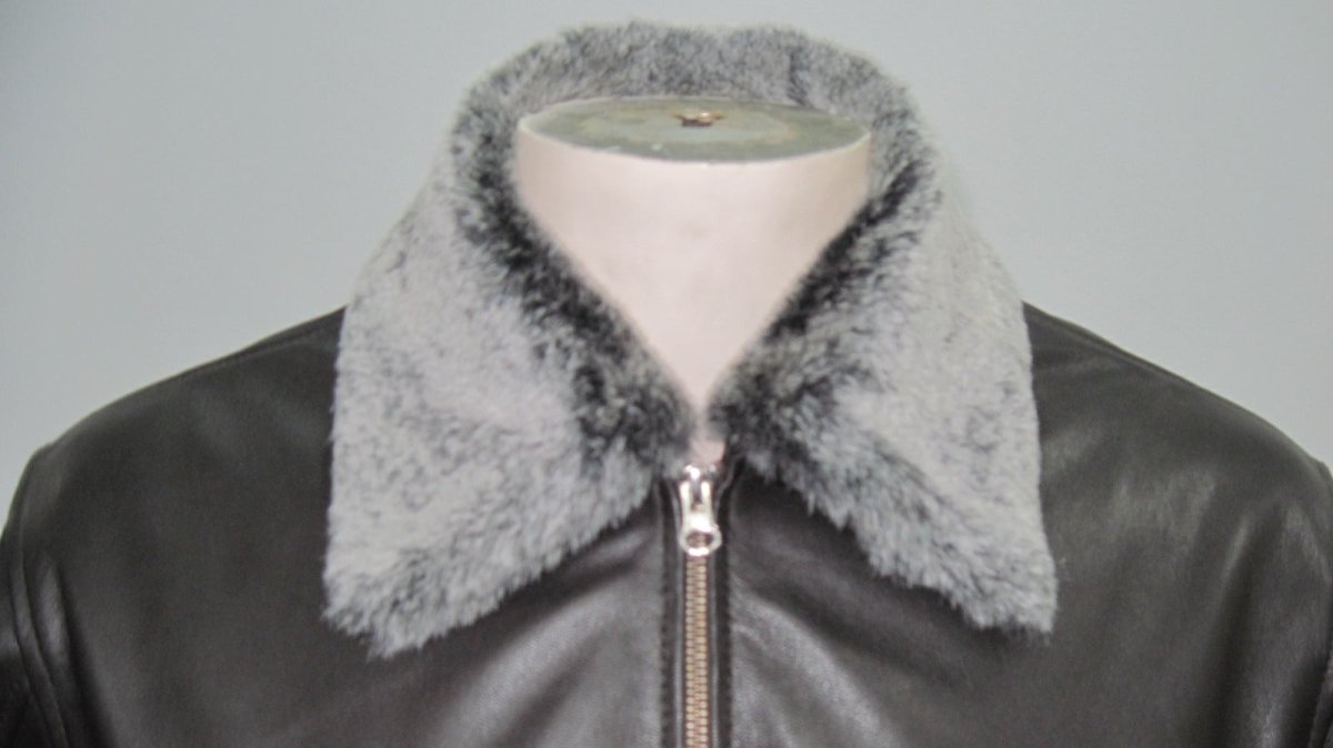 Men’s Premium Black Leather Bomber Jacket with Faux Fur Collar – Stylish Aviator Coat - Luxe Regalia