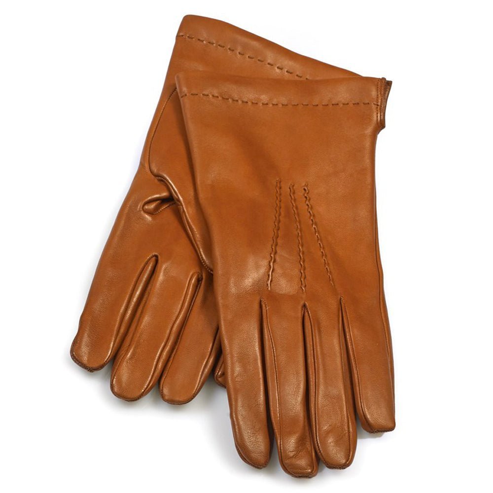 Premium Leather Gloves - Classic Cognac Brown - Luxe Regalia
