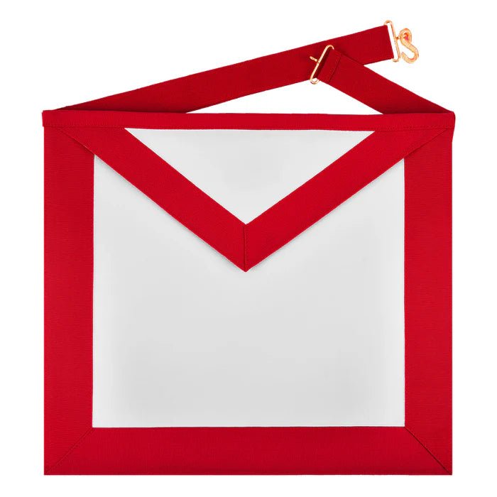 Red Grosgrain Ribbon Architect Apron - Allied Masonic Degrees (AMD)