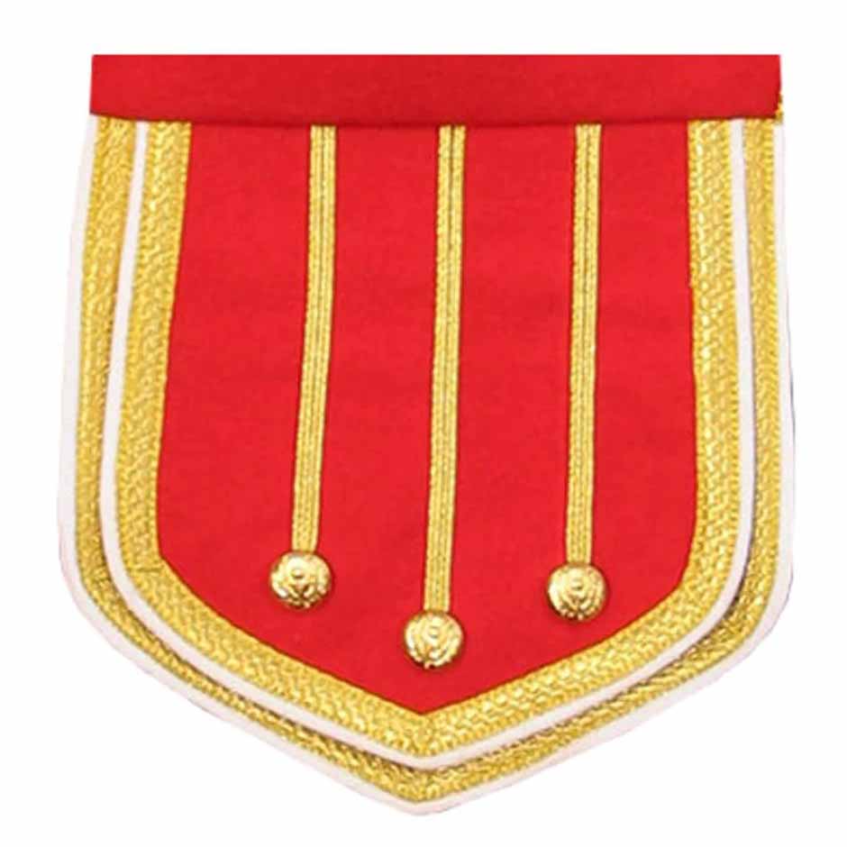 Red Pipe Band Doublet With Gold Braid - Luxe Regalia