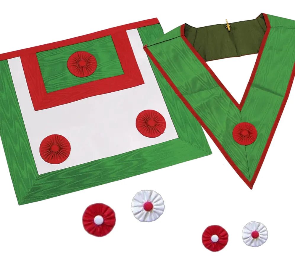 Scottish Master of St. Andrew Set: Apron (Square) + Collar - Rectified Scottish Rite - Luxe Regalia