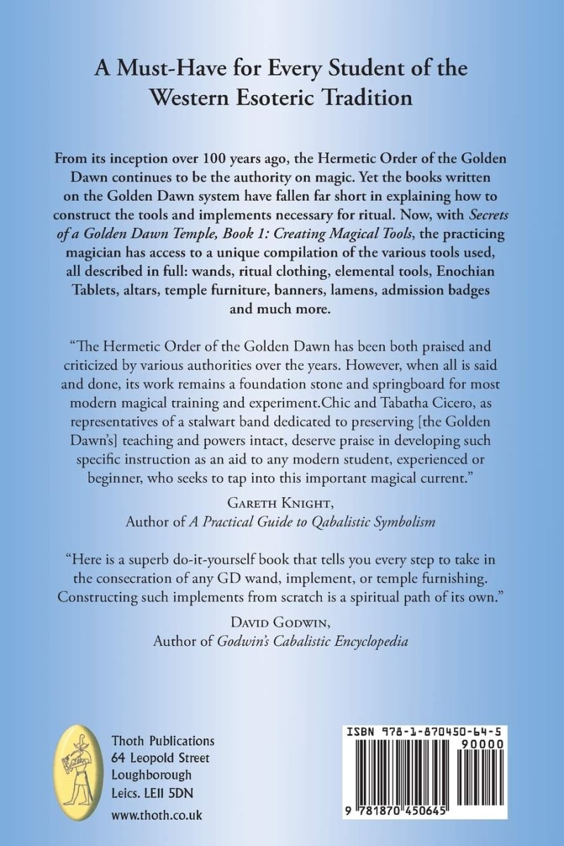 Secrets of a Golden Dawn Temple: Book I: Creating Magical Tools: Bk. 1 Paperback - Luxe Regalia