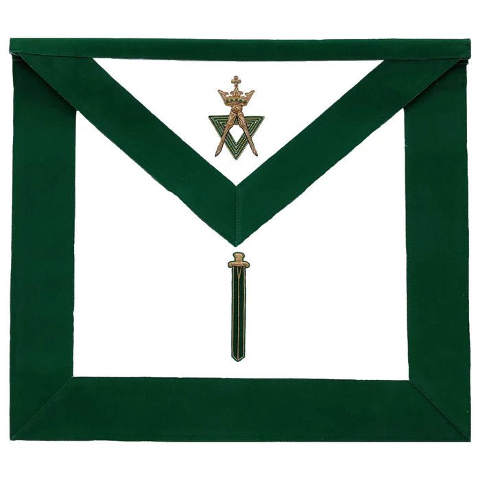 Sentinel Allied Masonic Degrees Apron - Green - Luxe Regalia