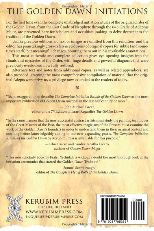 The Complete Initiation Rituals of the Golden Dawn Paperback - Luxe Regalia