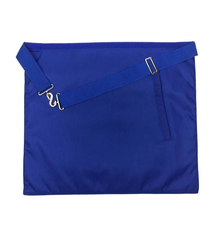 Worshipful Master Blue Lodge Officer Apron - Royal Blue Wreath Embroidery - Luxe Regalia