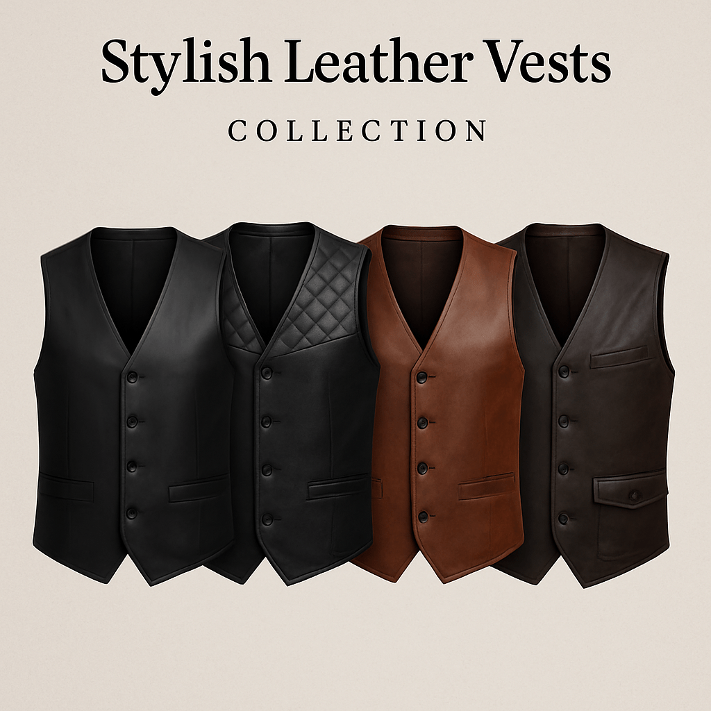 Stylish Leather Vests Collection - Luxe Regalia
