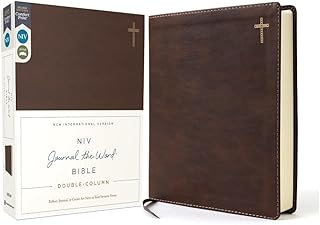 NIV Journal The Word Bible, Double-Column, Leathersoft, Red Letter Edition, Comfort Print: Reflect, Take Notes, Or Create Art Next To Your