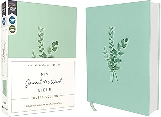 NIV Journal The Word Bible, Double-Column, Cloth Over Board, Red Letter Edition, Comfort Print: Reflect, Take Notes, Or Create Art Next To Your