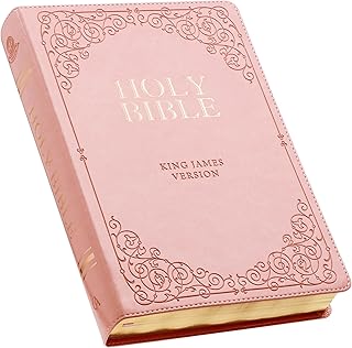 KJV Bible Giant Print Full-Size Faux Leather, Pink)