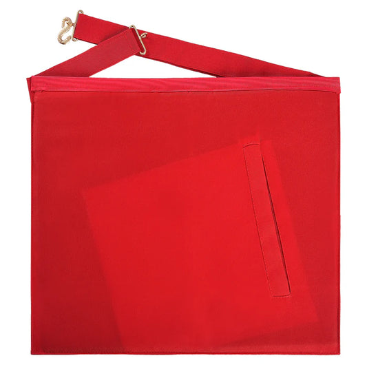 Architect Red Moire Ribbon Apron - Allied Masonic Degrees (AMD)