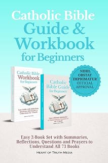 Catholic Bible Guide & Workbook for Beginners: Easy 2-Book Set with Summaries, Reflections, Questions and Prayers to Understand All 73 Books - Luxe Regalia