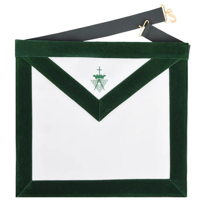 Dark Green Members Apron - Allied Masonic Degree - Luxe Regalia
