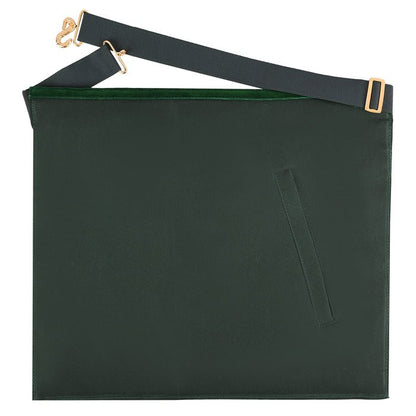 Dark Green Members Apron - Allied Masonic Degree - Luxe Regalia