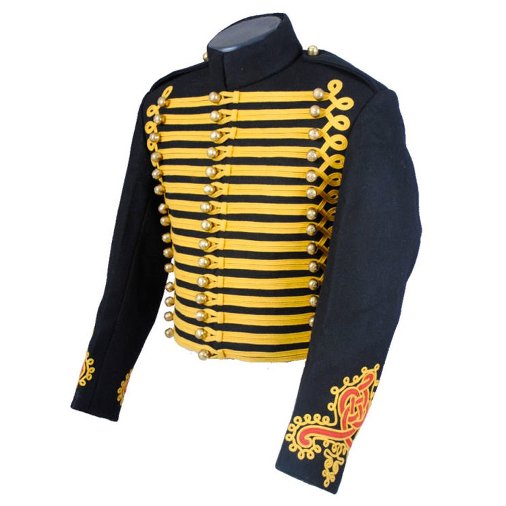 Fantasy Military Hussar Blue Jacket - Luxe Regalia