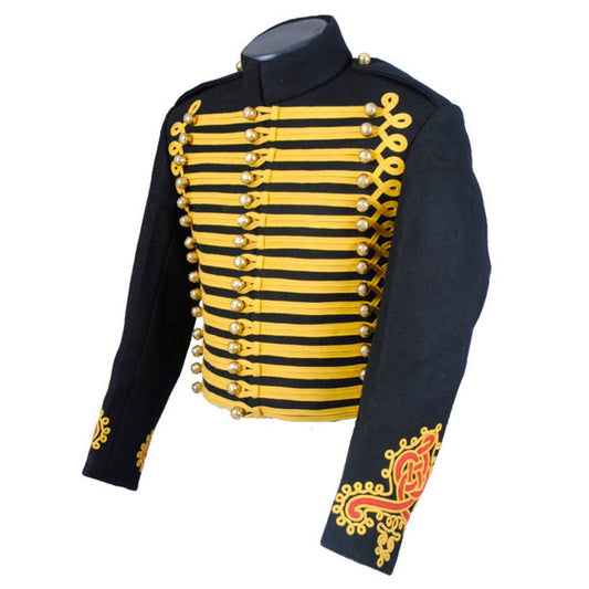 Fantasy Military Hussar Blue Jacket - Luxe Regalia