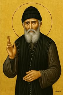 Journal: A Greek Orthodox Christian Lined Notebook Featuring Saint Paisios - Luxe Regalia