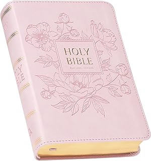 KJV Bible Compact Large Print (Faux Leather, Pink) - Luxe Regalia
