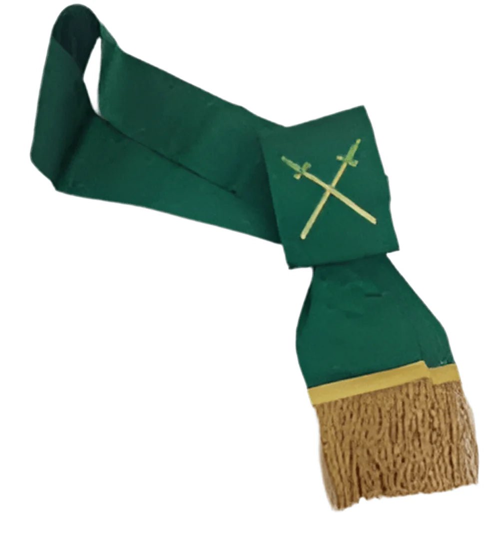 Knight Mason Green Sash - Irish Constitution - Luxe Regalia