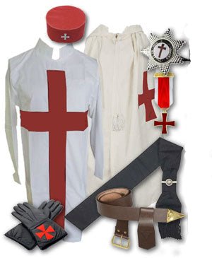 Knights Templar Full Regalia Kit – Tunic, Mantle, Cap & Accessories (AUS/ENG Constitution) - Luxe Regalia