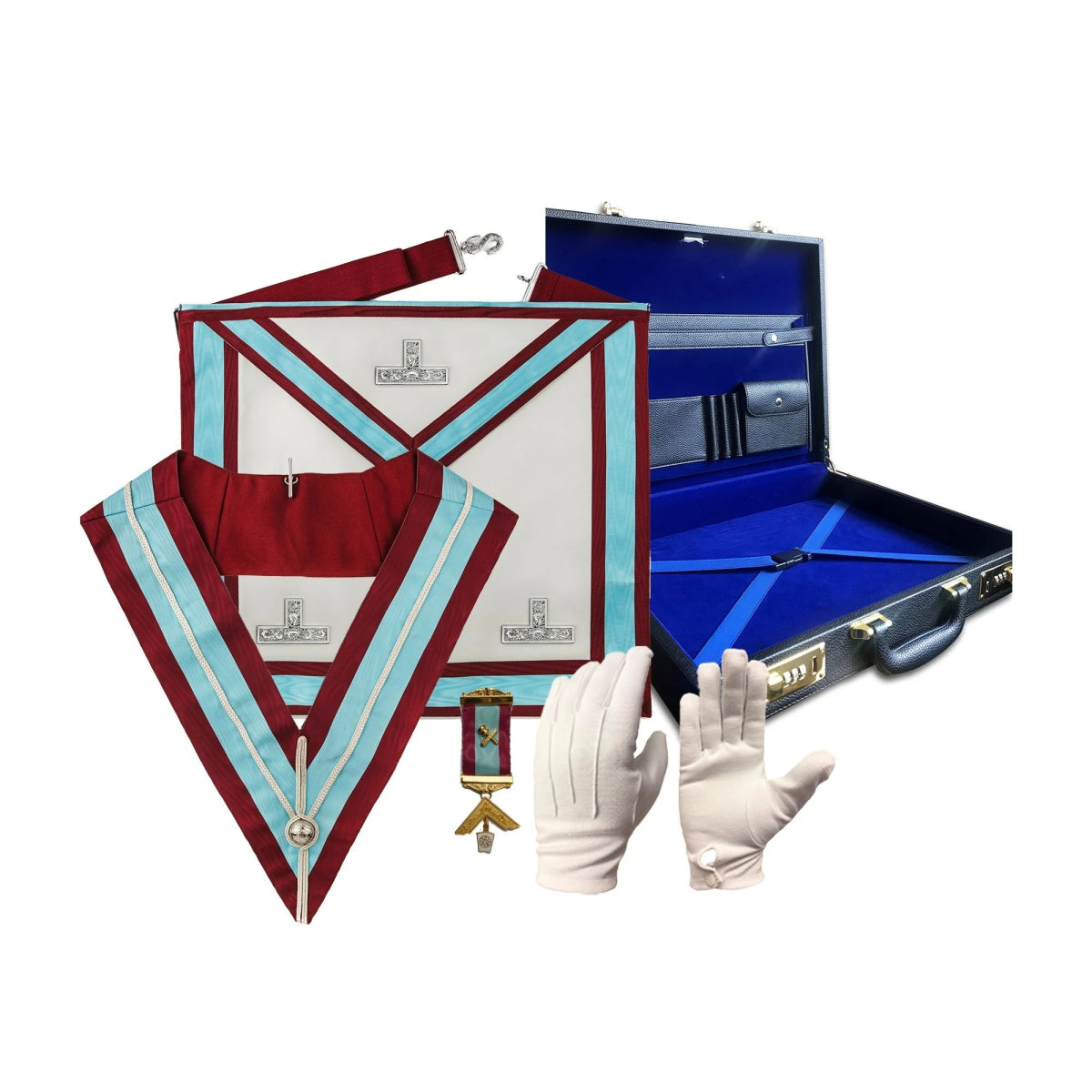 Mark Worshipful Master Mason Apron Regalia Set