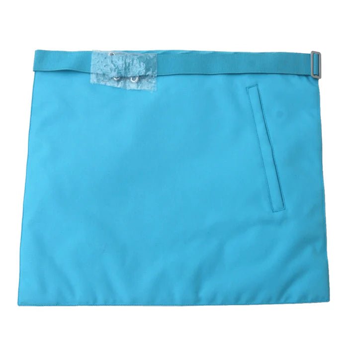 Master Mason French Rite Apron - Sky Blue Moire Square & Compass - Luxe Regalia