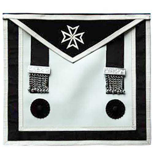 Master Mason Malta Regulation Apron - White Maltese Cross - Luxe Regalia