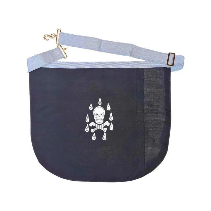 Master Mason Set. Apron round edge + Sash - French Rite "Traditional"