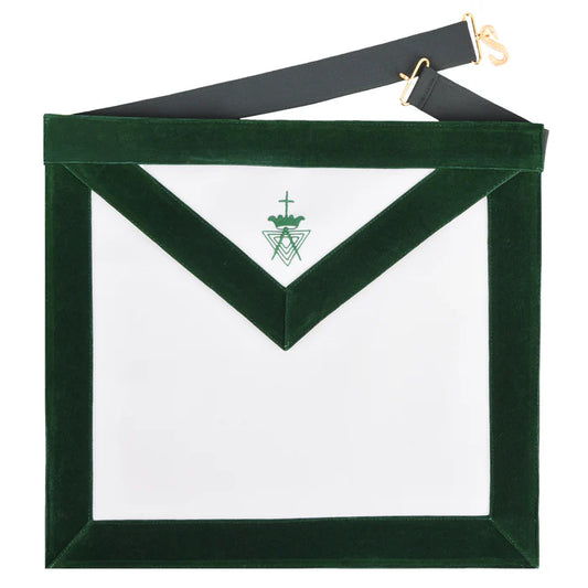 Dark Green Members Apron - Allied Masonic Degree