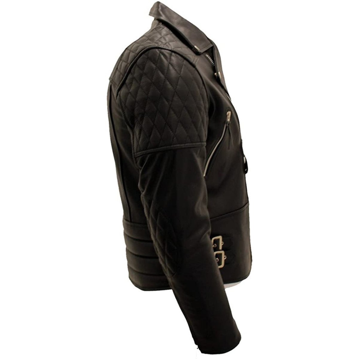 Men’s Biker Black Leather Jacket - Luxe Regalia