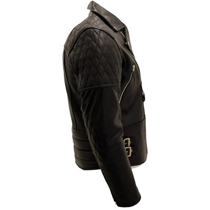 Men’s Biker Black Leather Jacket - Luxe Regalia