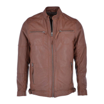 Men’s Brown Leather Jacket - Luxe Regalia