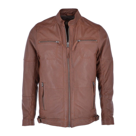 Men’s Brown Leather Jacket - Luxe Regalia