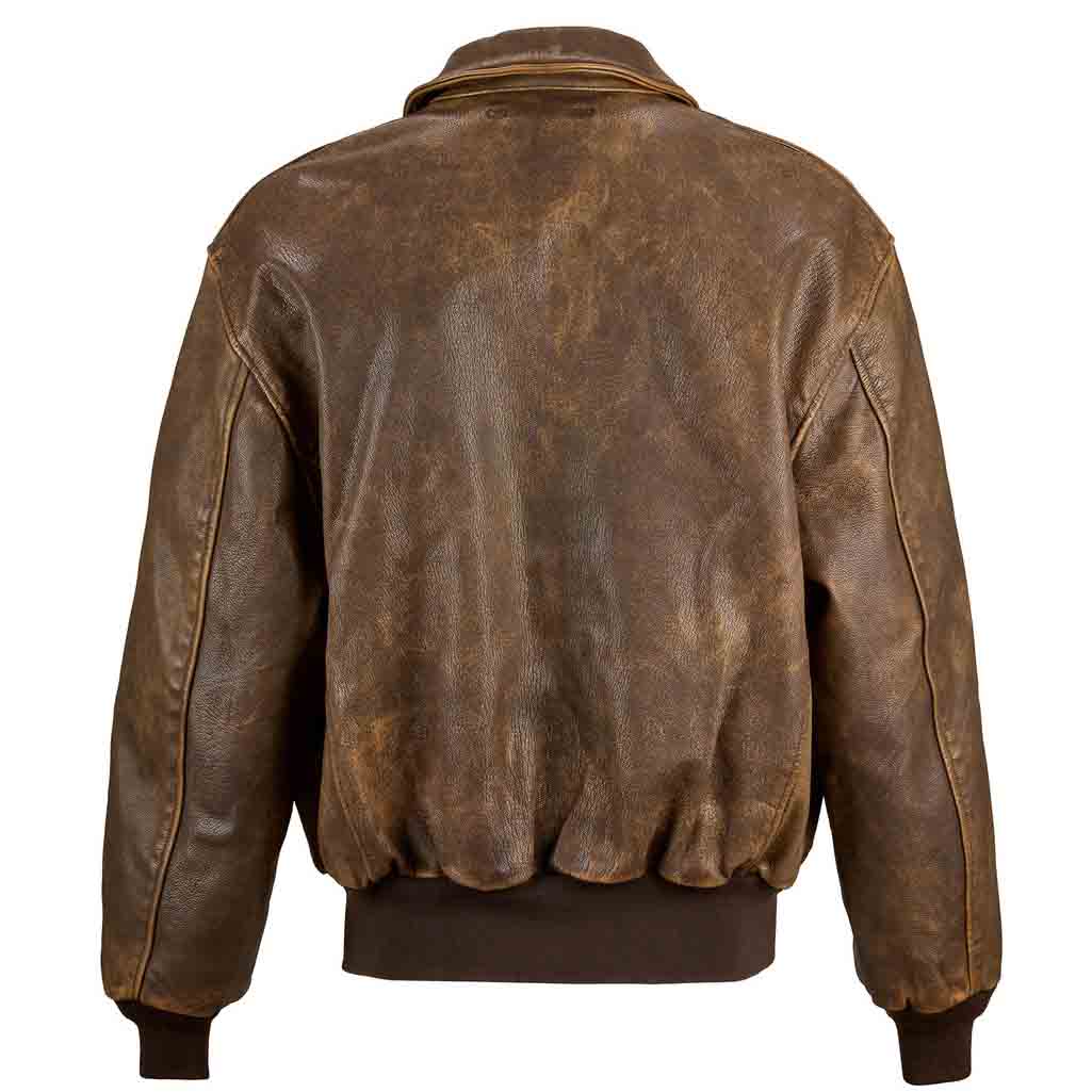 Men’s Leather Mustang Flight Jacket - Luxe Regalia