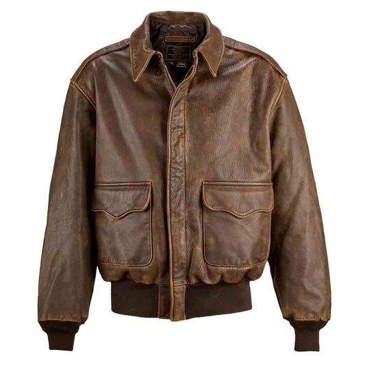 Men’s Leather Mustang Flight Jacket - Luxe Regalia