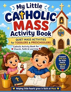 my Little Catholic Mass Activity Book: Quiet Mass Activities for Toddlers & Preschoolers - Luxe Regalia