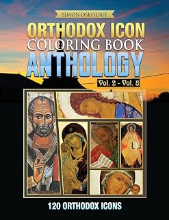 Orthodox Icon Coloring Book: Anthology Vol. 2 - Vol. 8 (120 Orthodox Icons) - Luxe Regalia