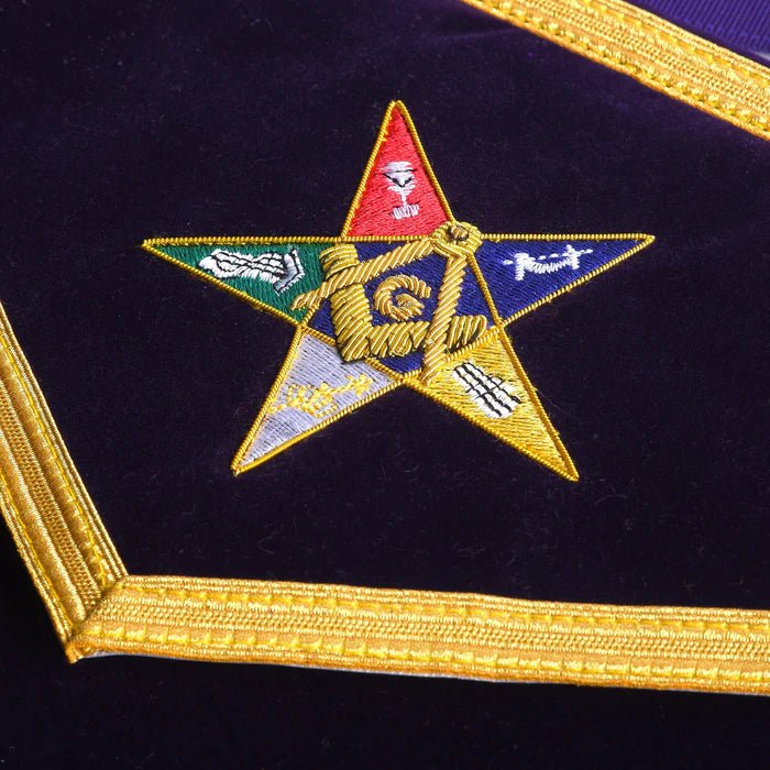 Patron Order of the Eastern Star Apron - Purple Velvet - Luxe Regalia