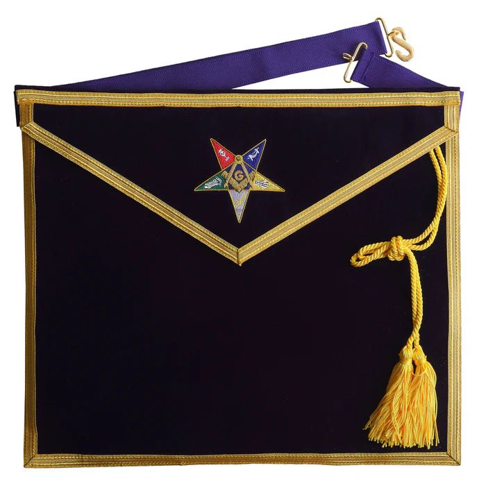 Patron Order of the Eastern Star Apron - Purple Velvet - Luxe Regalia