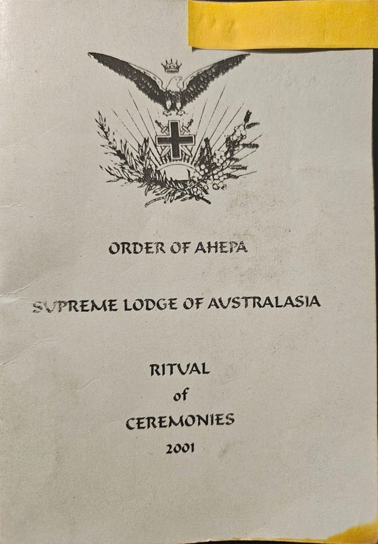 *RARE* Ritual of Ceremonies Book - Supreme Lodge of Australasia - Order of AHEPA (2001) - Luxe Regalia