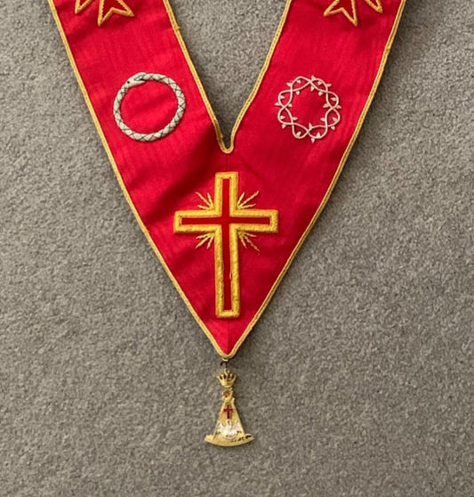 Rose Croix 18th Degree Collar with Jewel - Australian Constitution - Luxe Regalia